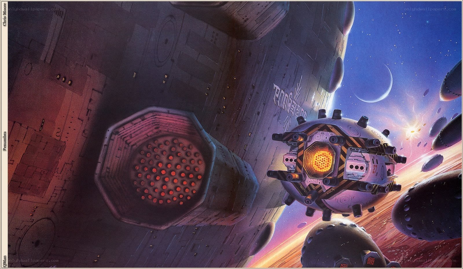 space station and spacecraft