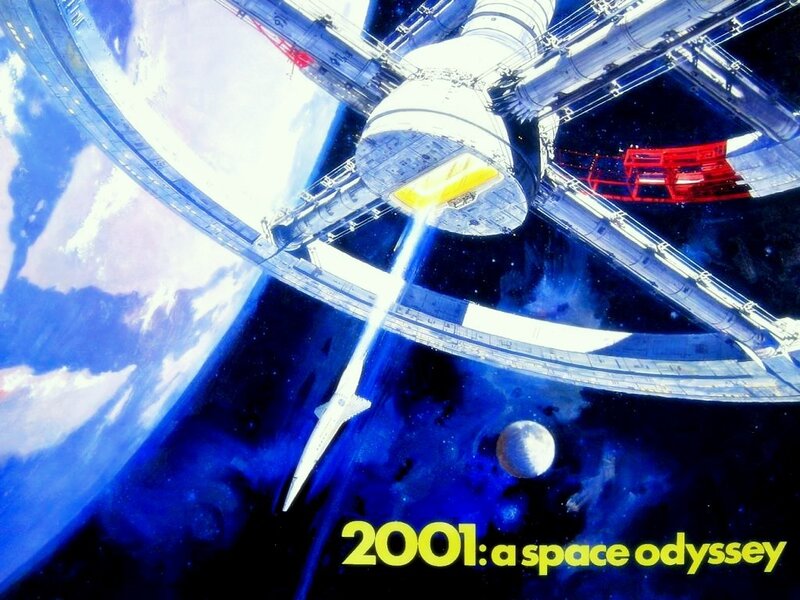Space Station and Spacecraft — Blue