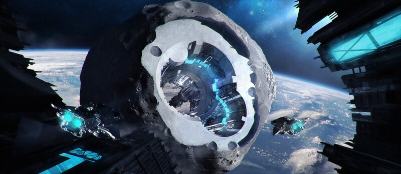 Space Station Asteroid