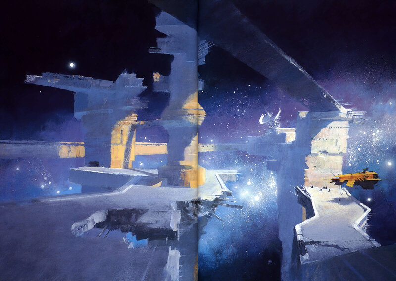 space station at night