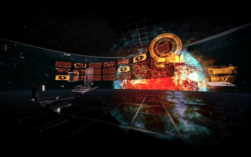 Space Station Control Room — Black, Dramatic