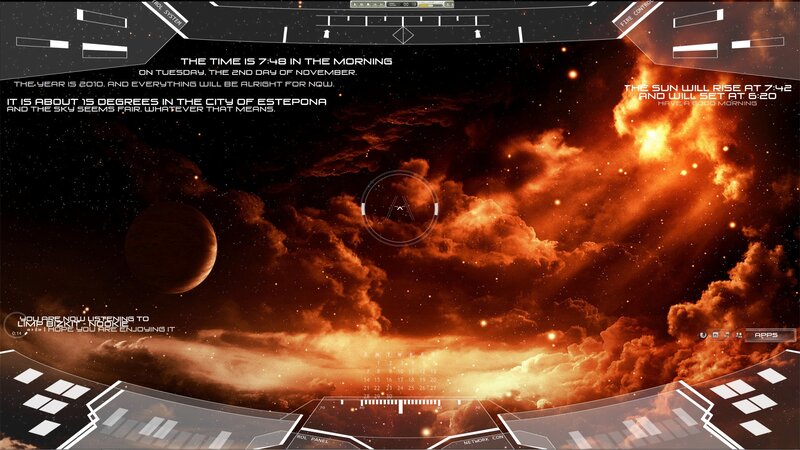 space station dashboard view