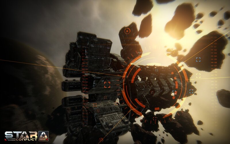 Space Station Explosion — Black, Dramatic