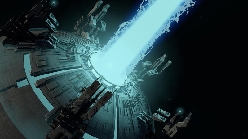 Space Station Firing Beam