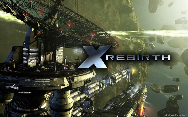 Space Station in Asteroid Field — Green, Dramatic