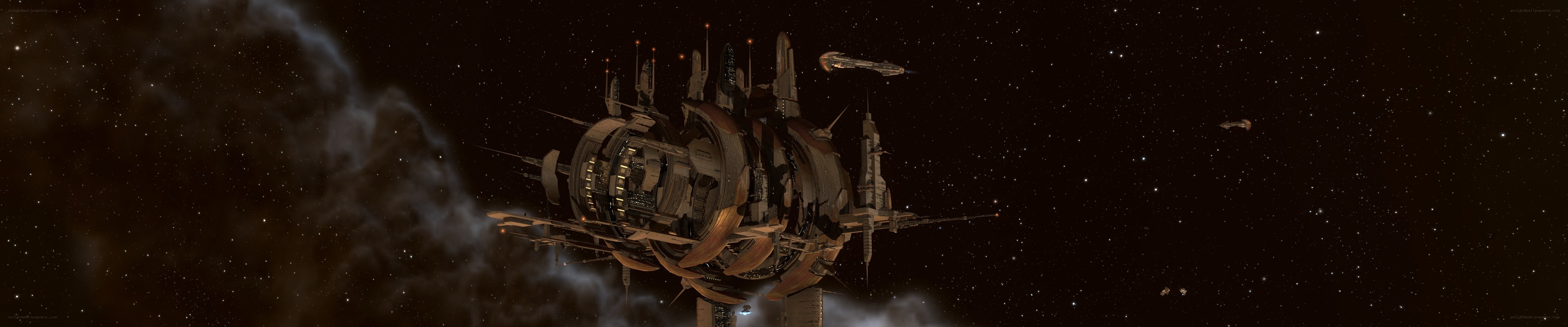 space station in deep space