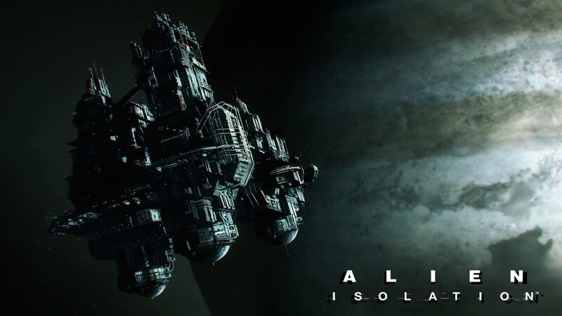Space Station in Orbit — Black, Dark, Dramatic