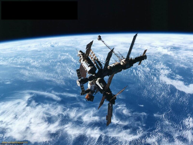 Space Station in Orbit — Blue, Dramatic, Photograph