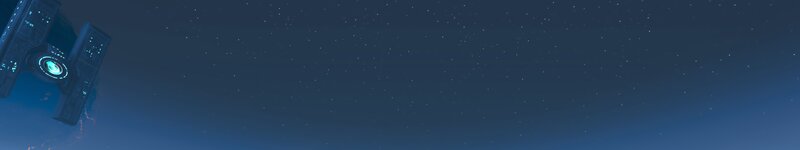 Space Station in Orbit — Blue, Serene, Night