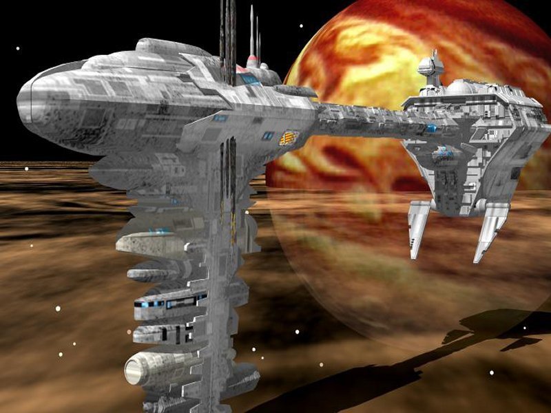 Space Station in Orbit — Gray, Dramatic