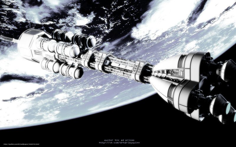 Space Station in Orbit — White, Dramatic
