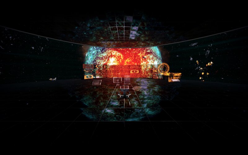 Space Station Interior — Black, Dramatic, Night