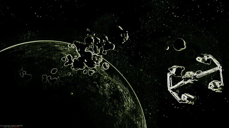 space station near exoplanet