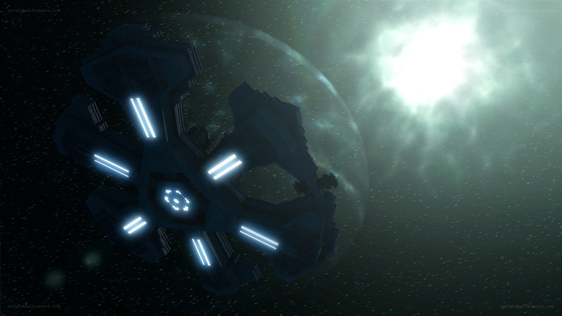 space station near planet