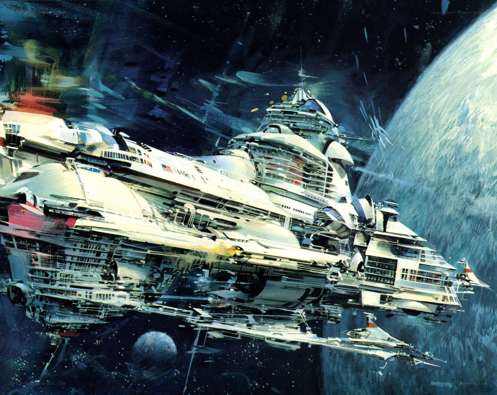 space station near planet