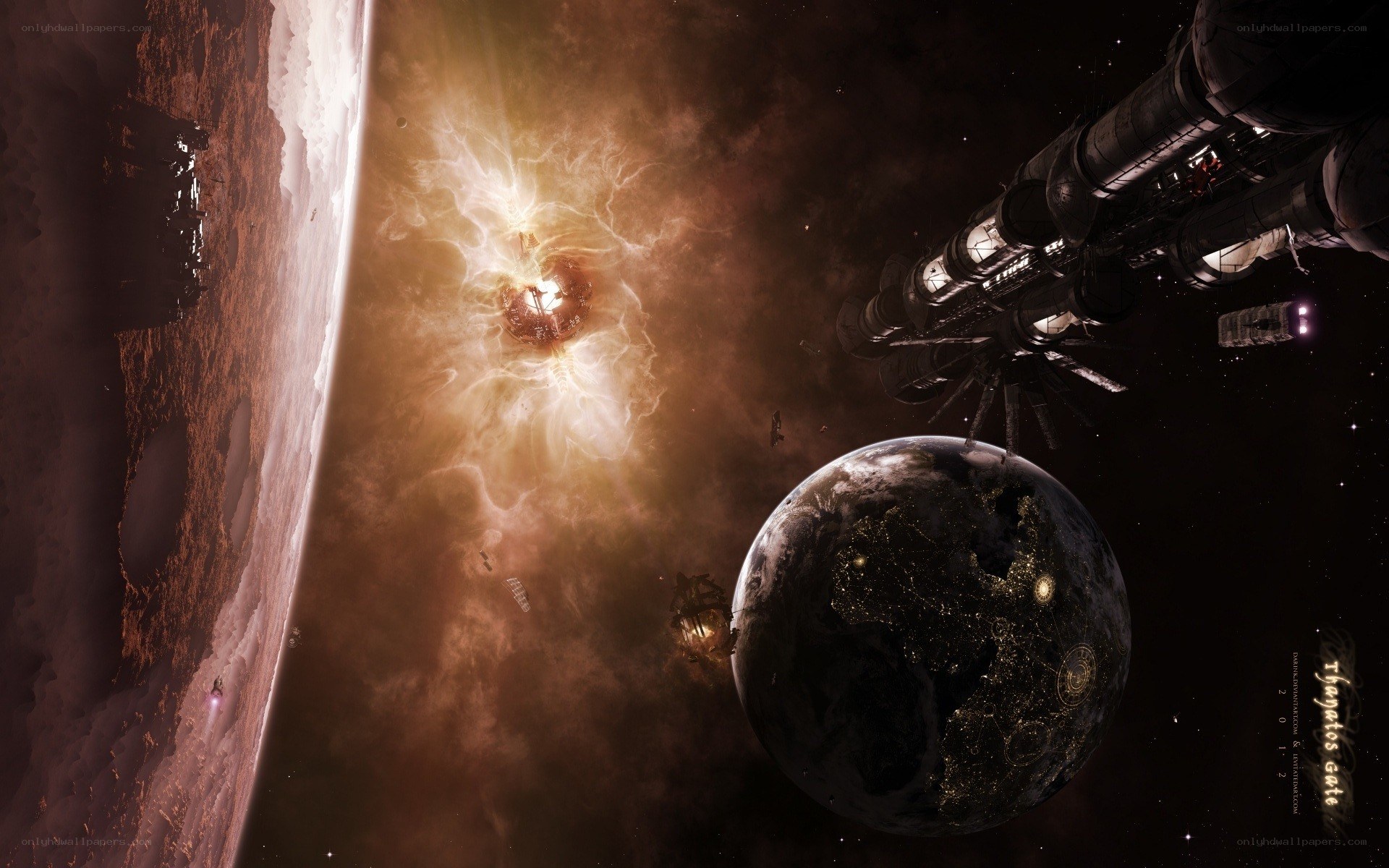 space station near planet