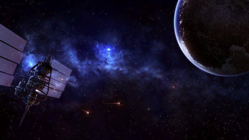space station near planet
