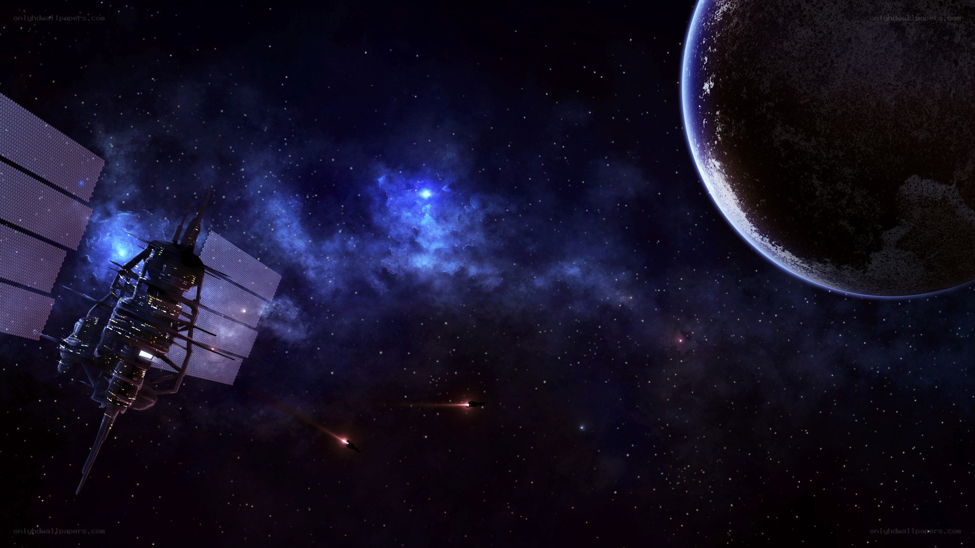 space station near planet