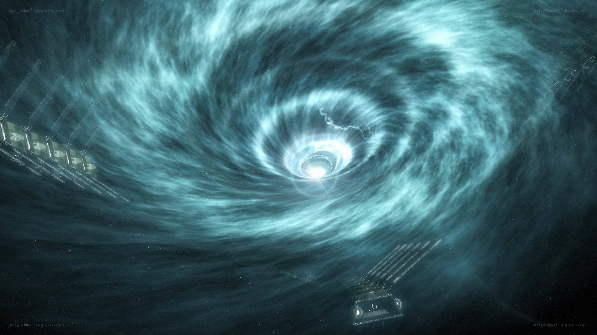 space station near wormhole