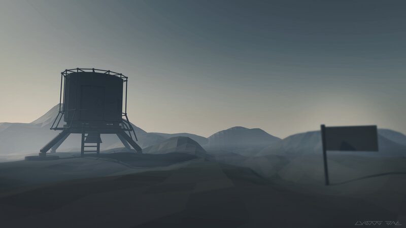 Space Station on Alien Planet — Gray