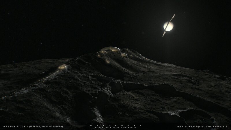 Space Station on Moon — Black