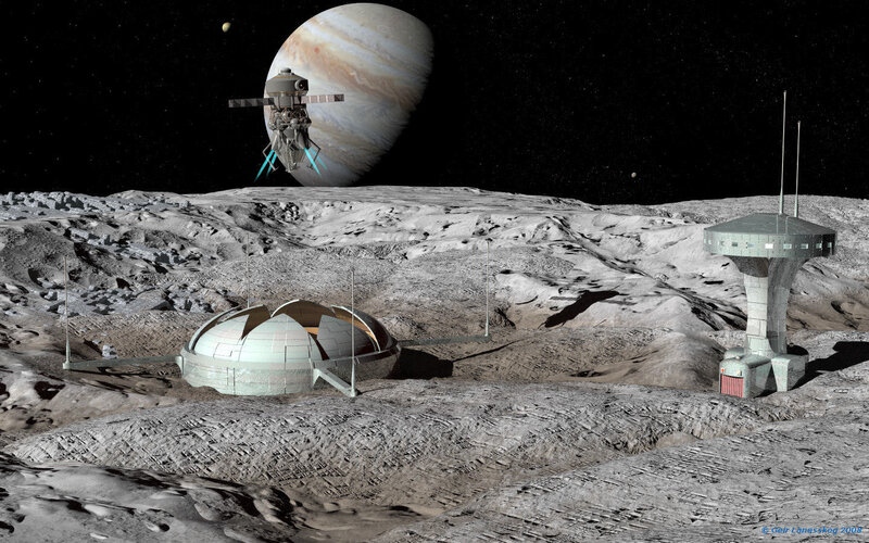 Space Station on Moon