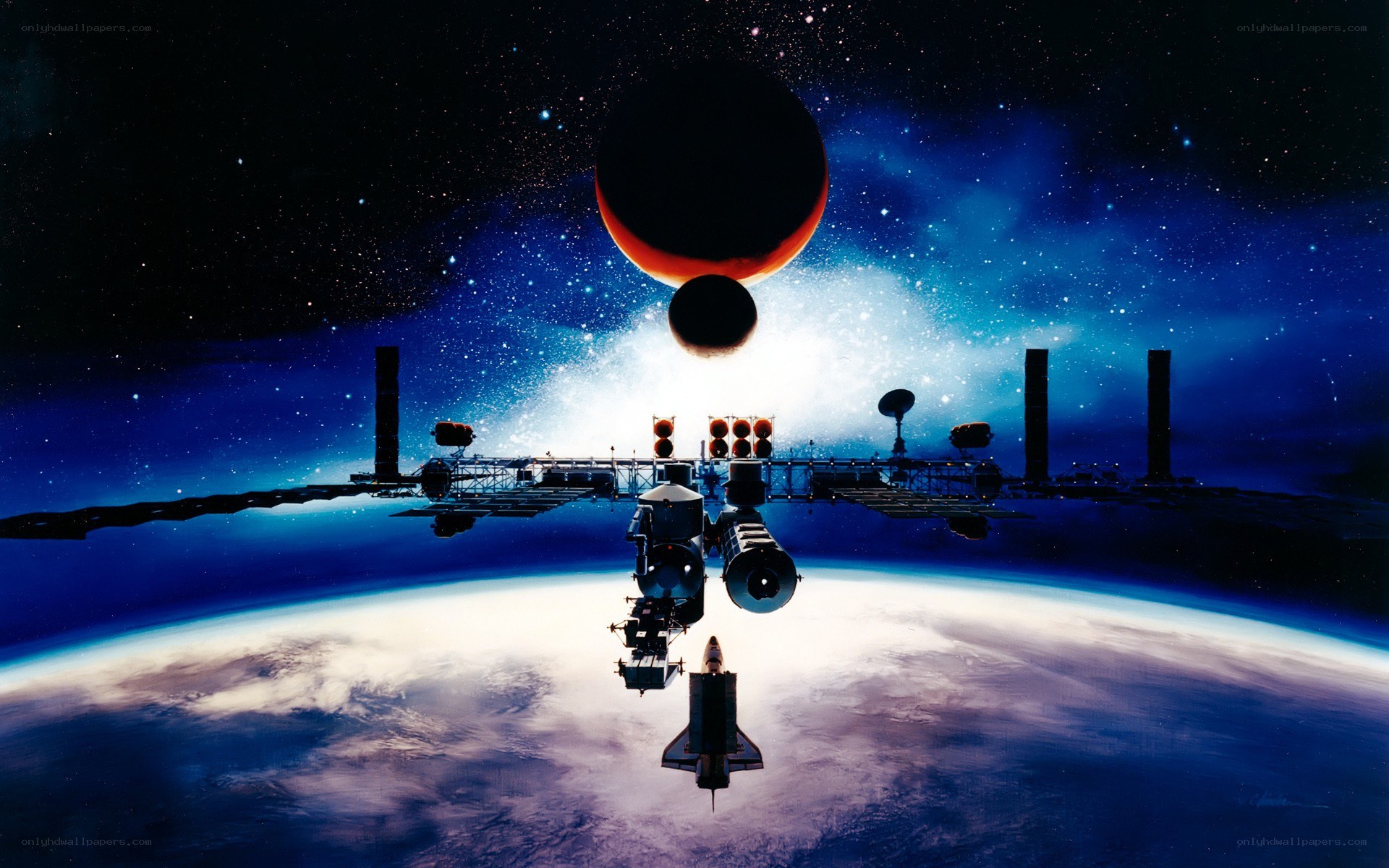 space station orbiting Earth