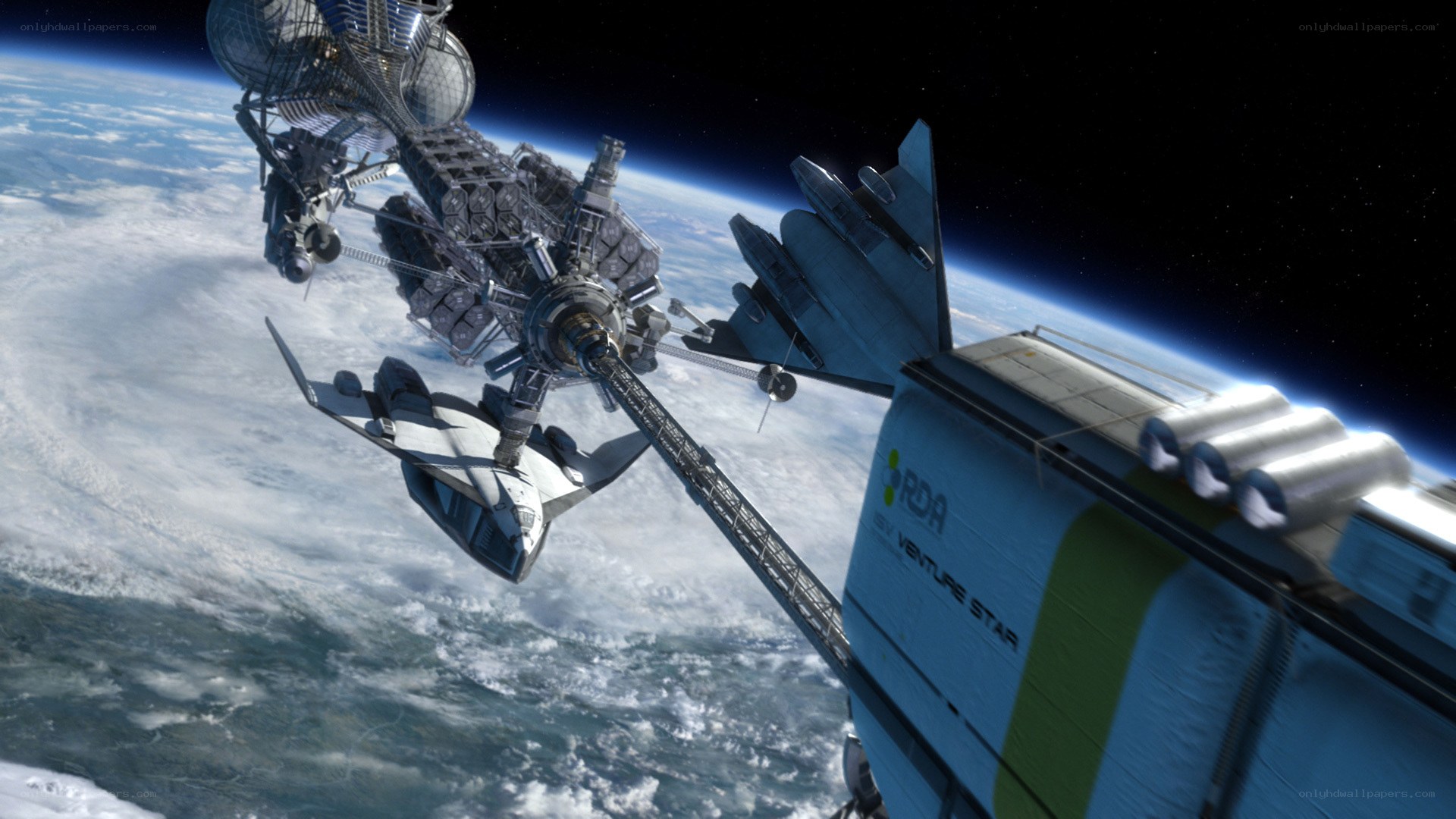 space station orbiting earth