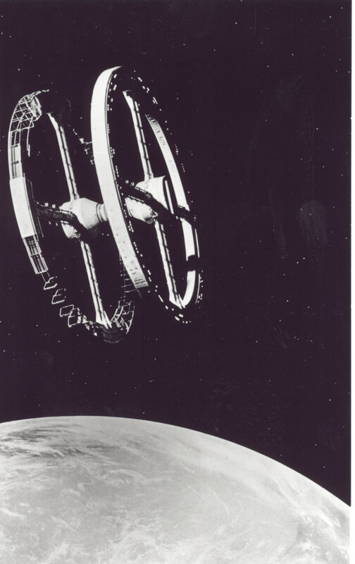 space station orbiting planet