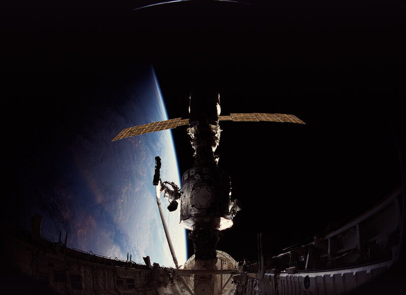 Space station over Earth