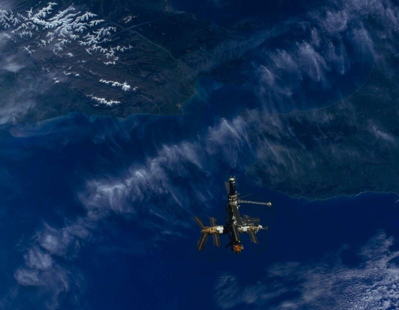 space station over Earth