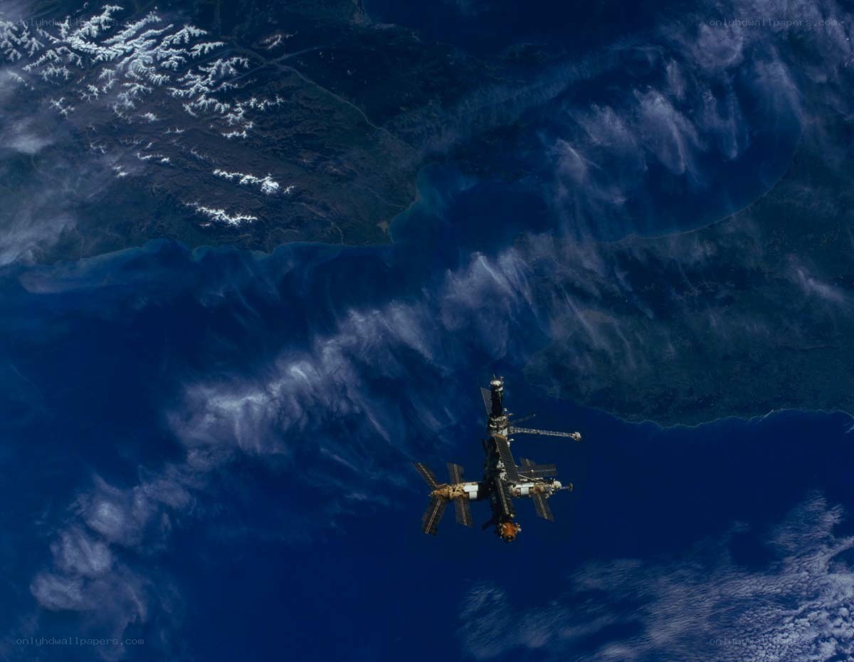 space station over Earth