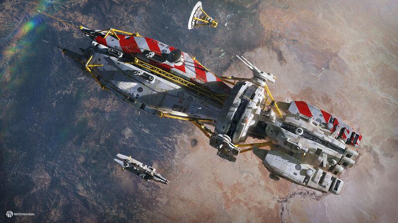 Space Station over Planet