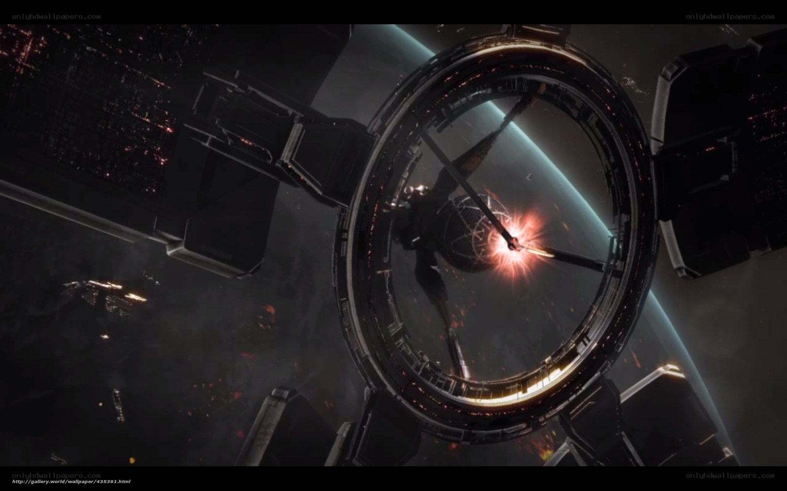 space station under attack
