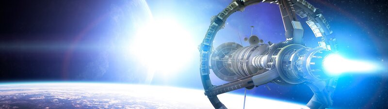 Space Station with Engine
