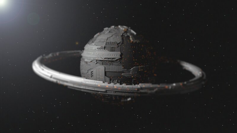 Space Station with Rings