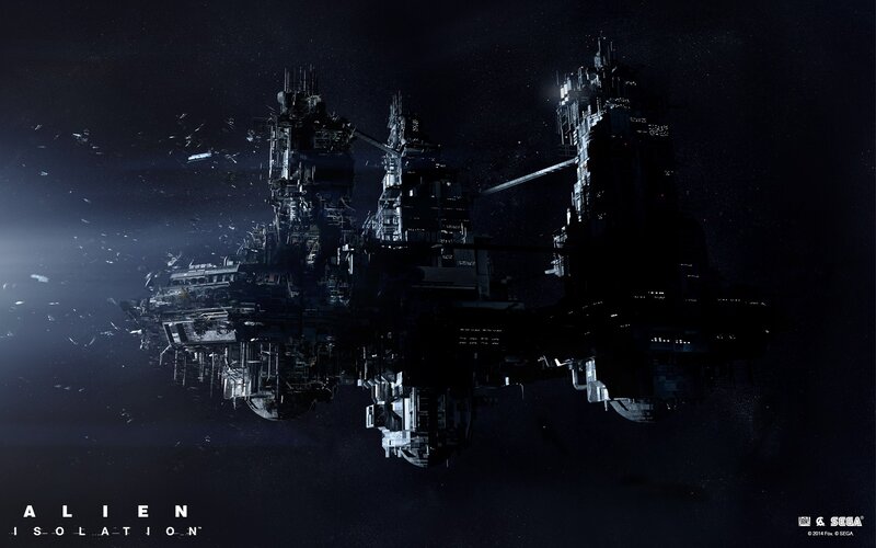 Space Station Wreckage — Black, Dark, Dramatic