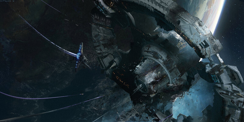 Space Station Wreckage — Gray