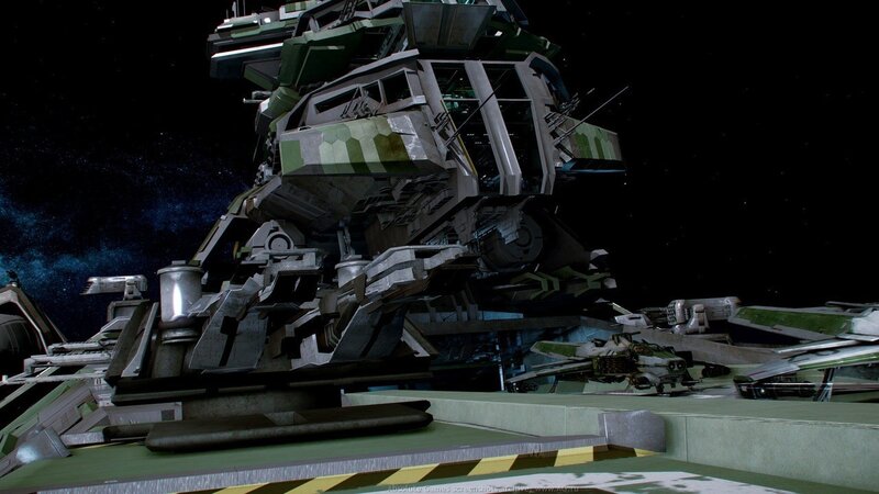 Space Station Wreckage — Green, Dark