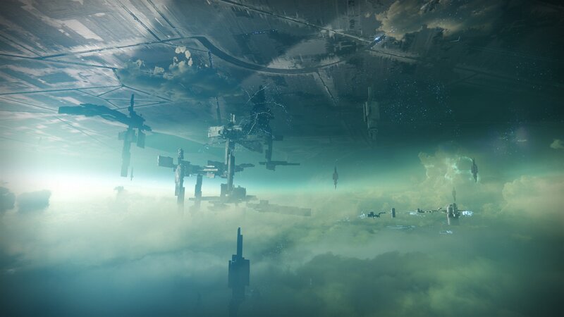 Space Station Wreckage — Green, Dramatic