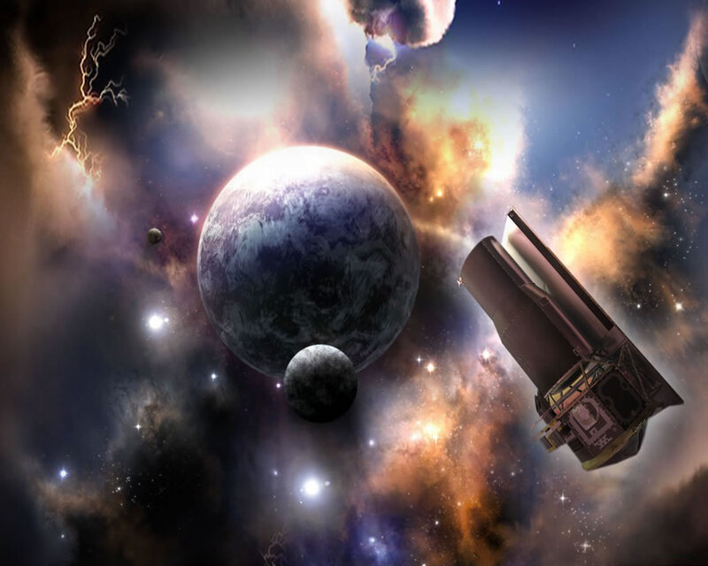 Space Telescope Near Planet