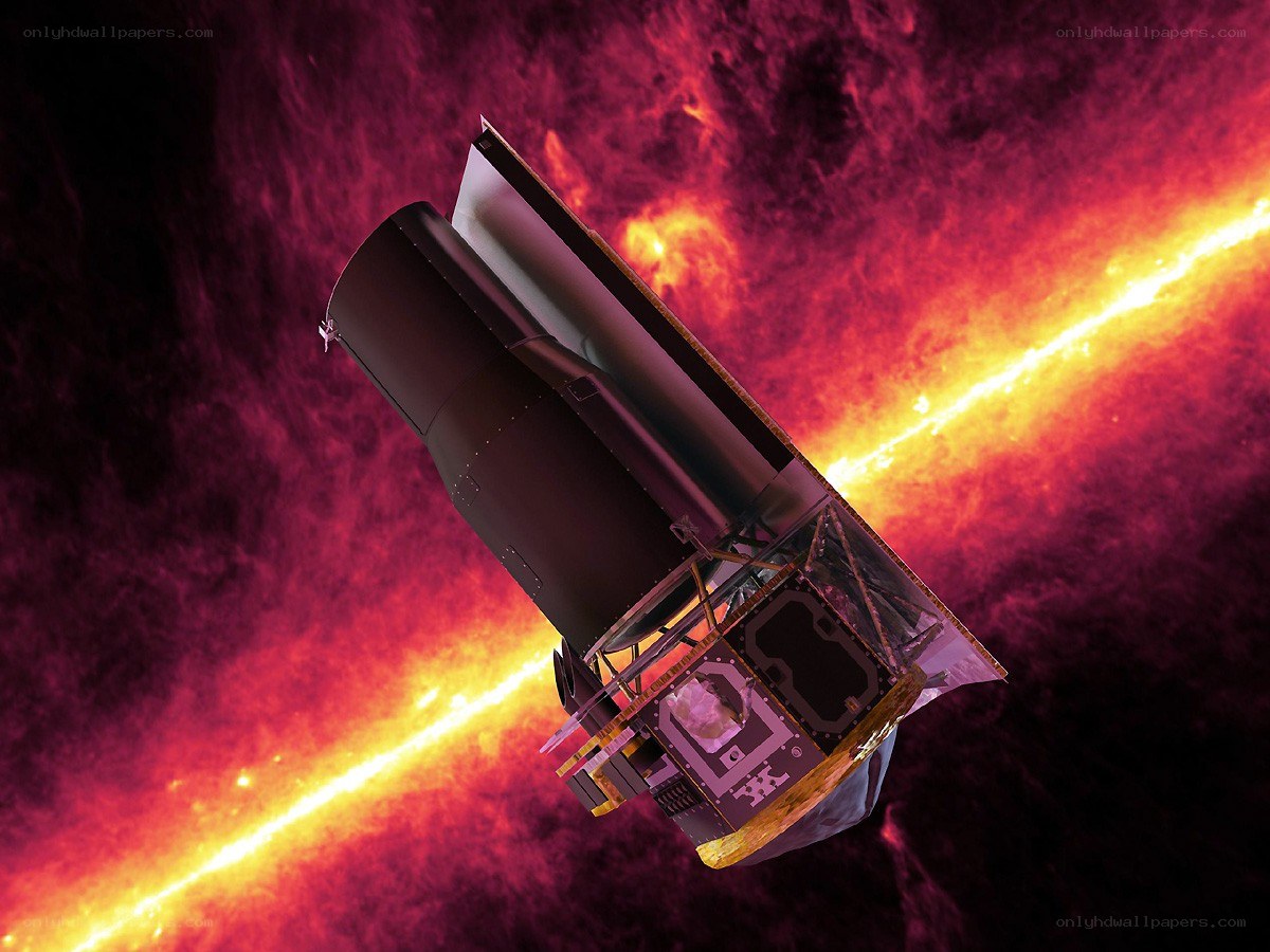 Space telescope observing nebula