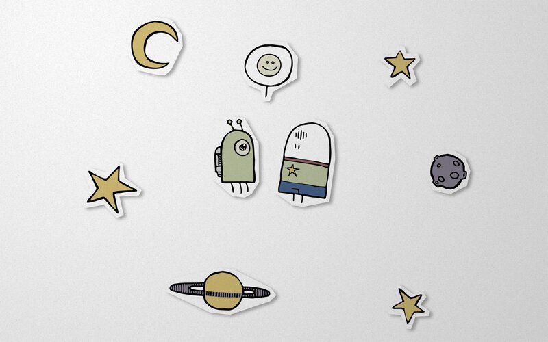 Space-themed Stickers
