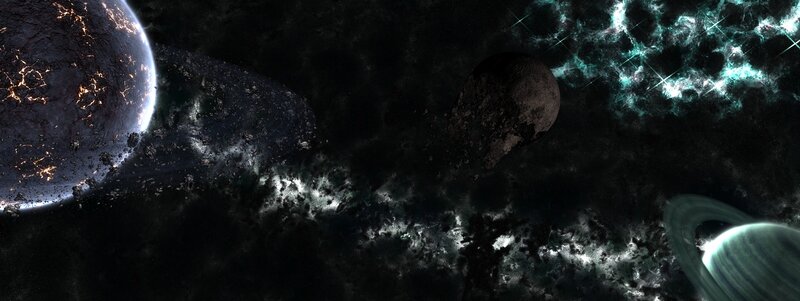 space with planets and nebula