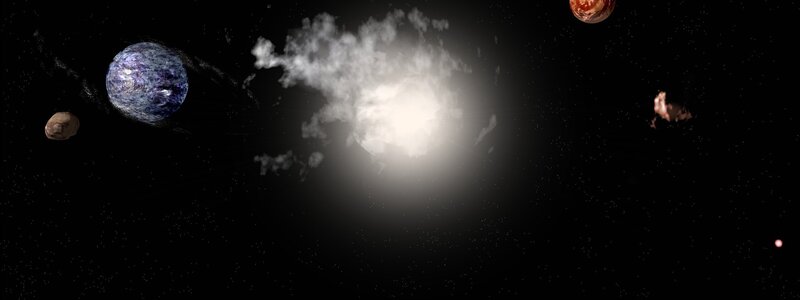 space with planets and nebula