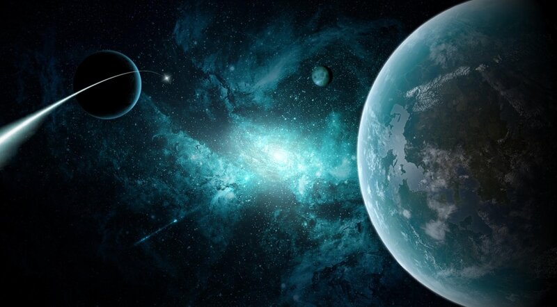 space with planets and nebula