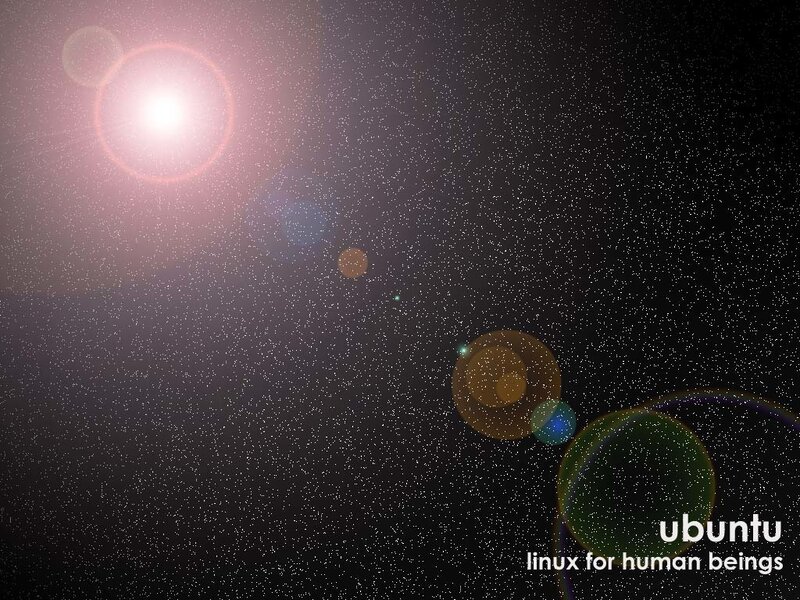 Space with Stars and Lens Flares — Black