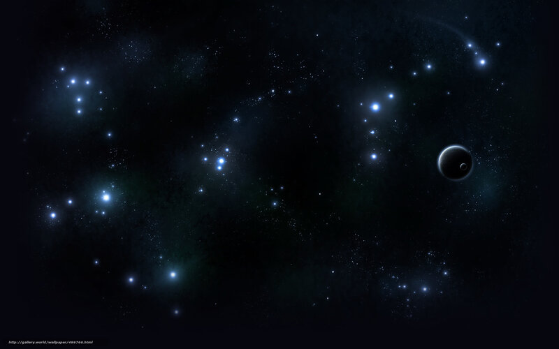 space with stars and planet