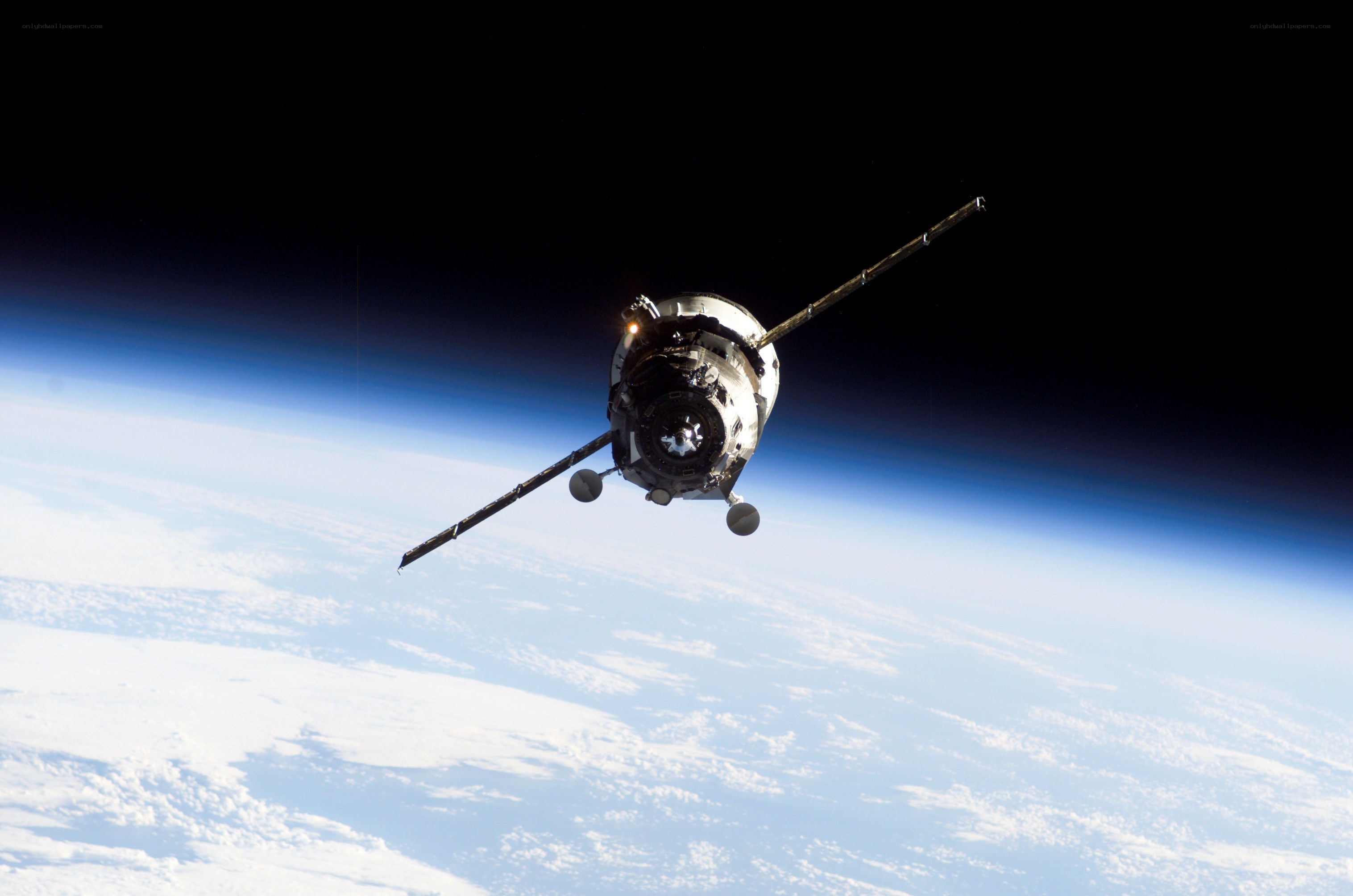spacecraft above earth