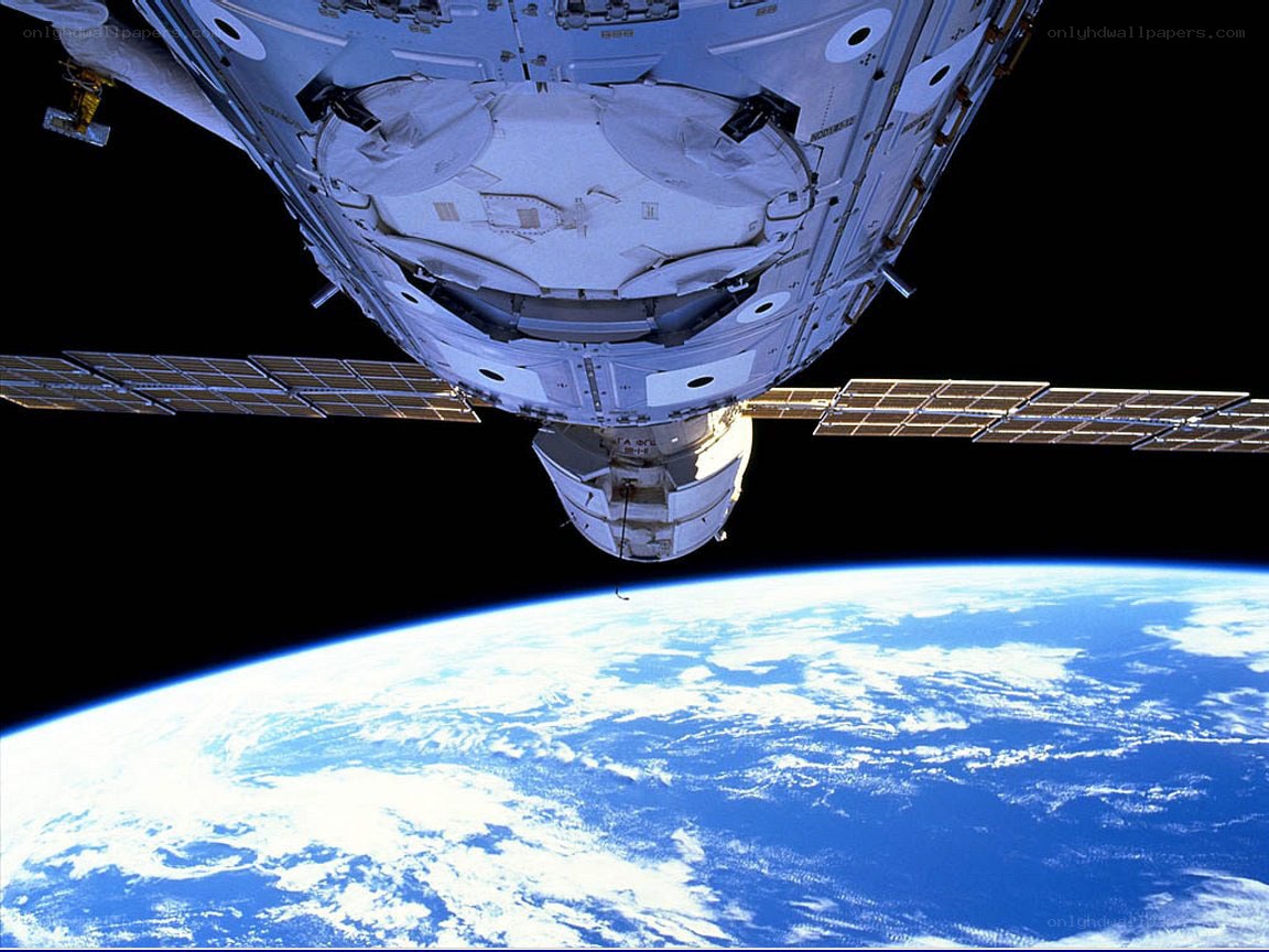 Spacecraft above Earth